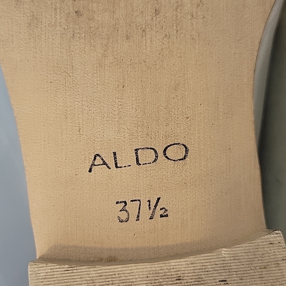 Aldo Silver Leather Oxford Brogues Size 7 - Picture 6 of 7